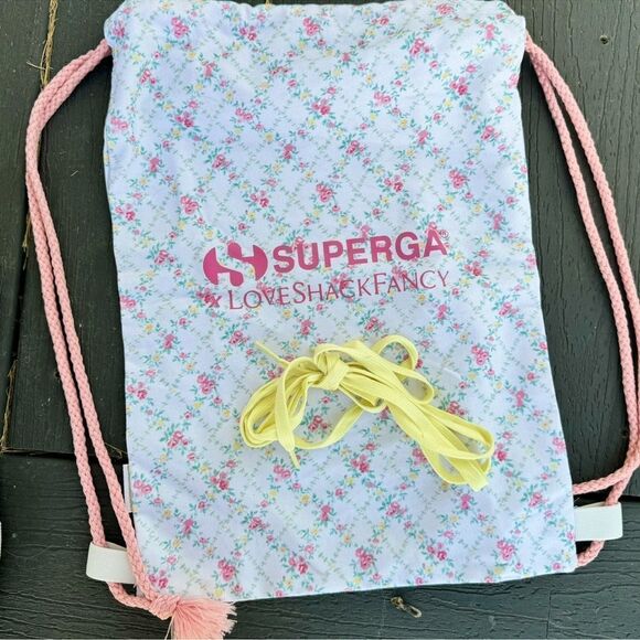 LoveShackFancy Superga FanCot Bindings Purple Floral Platform Sneakers 10.5 - Picture 4 of 16